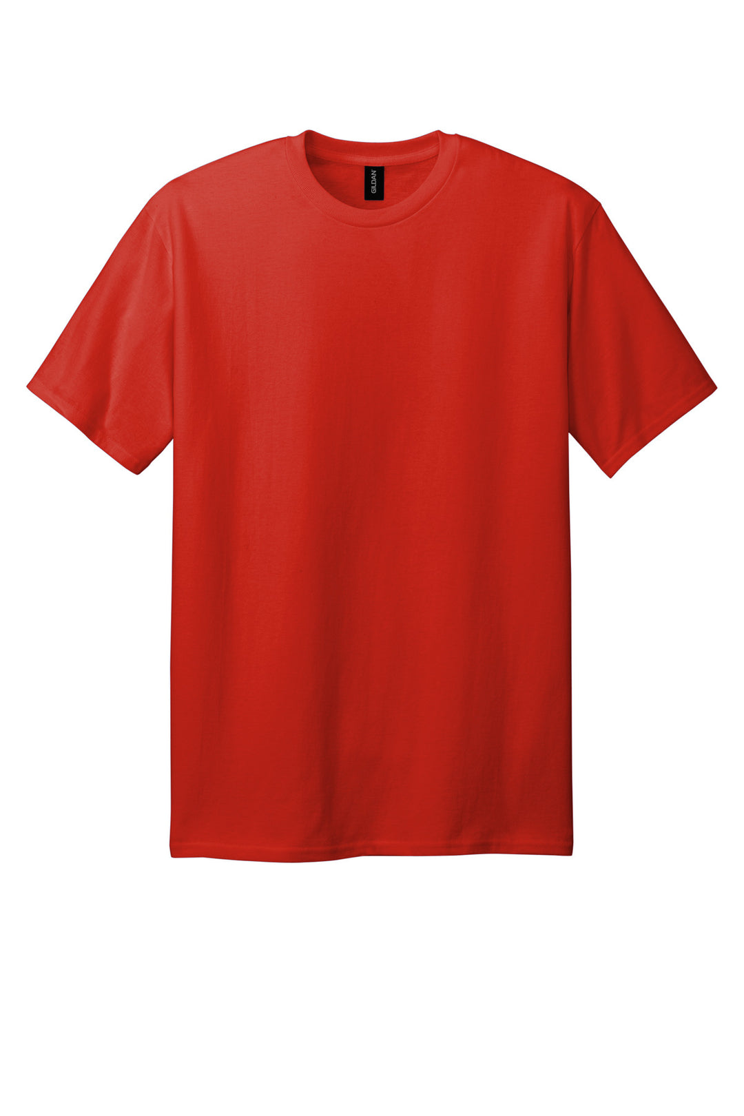 Front View of Red Gildan Tall 100% US Cotton T-Shirt 2000T