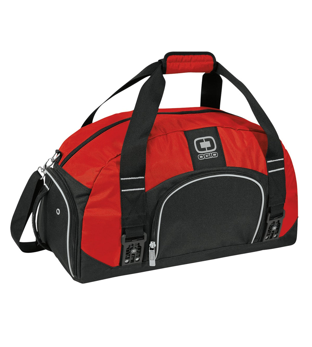 Front View of Red OGIO - Big Dome Duffel. 108087