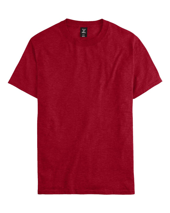 Front View of Red Pepper Heather Beefy-T® T-Shirt - 5180