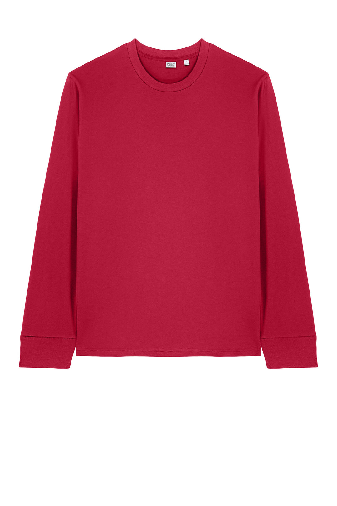 Front View of Red Stanley/Stella Unisex Creator 2.0 Long Sleeve Tee SXU022