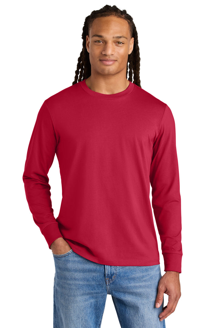 Front View of Red Stanley/Stella Unisex Creator 2.0 Long Sleeve Tee SXU022