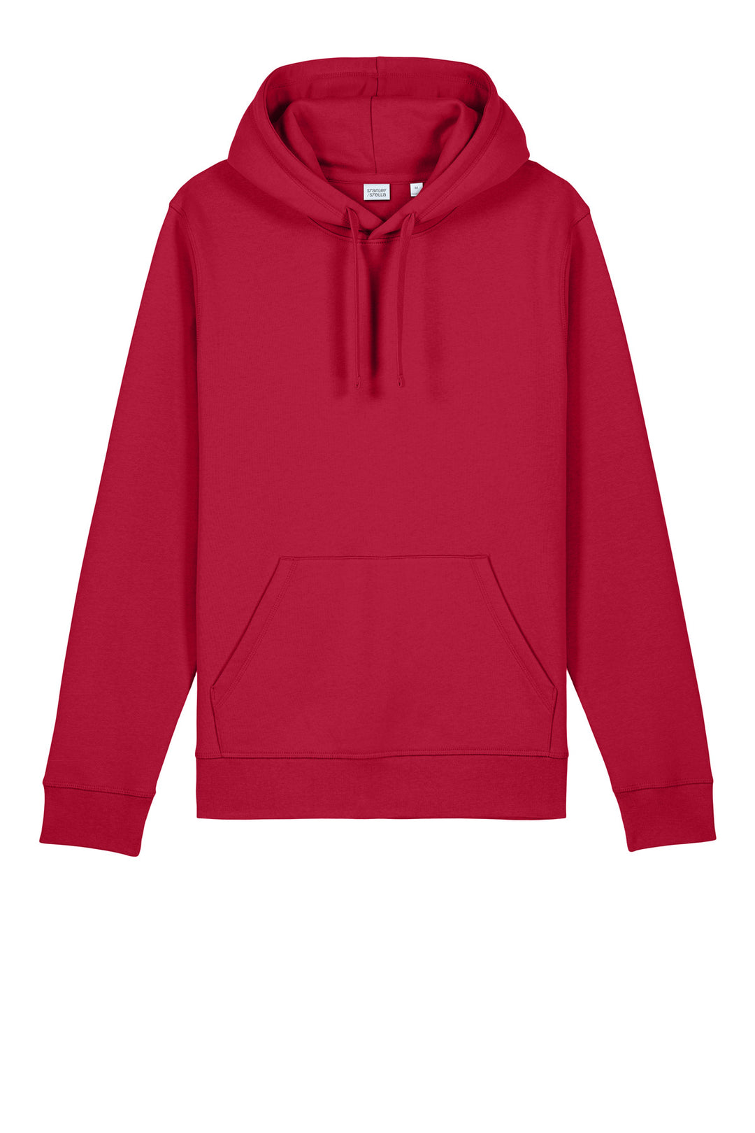 Front View of Red Stanley/Stella Unisex Drummer 2.0 Hooded Sweatshirt SXU009