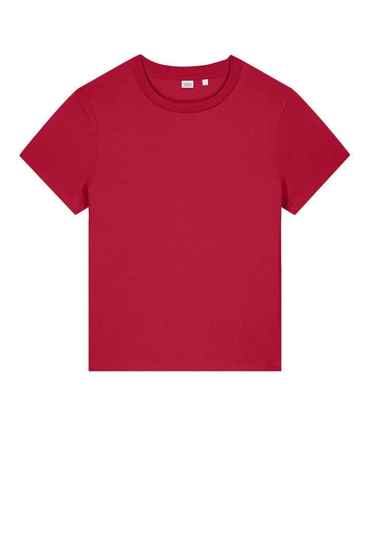 Front View of Red Stanley/Stella Women's Stella Muser Tee SXW002