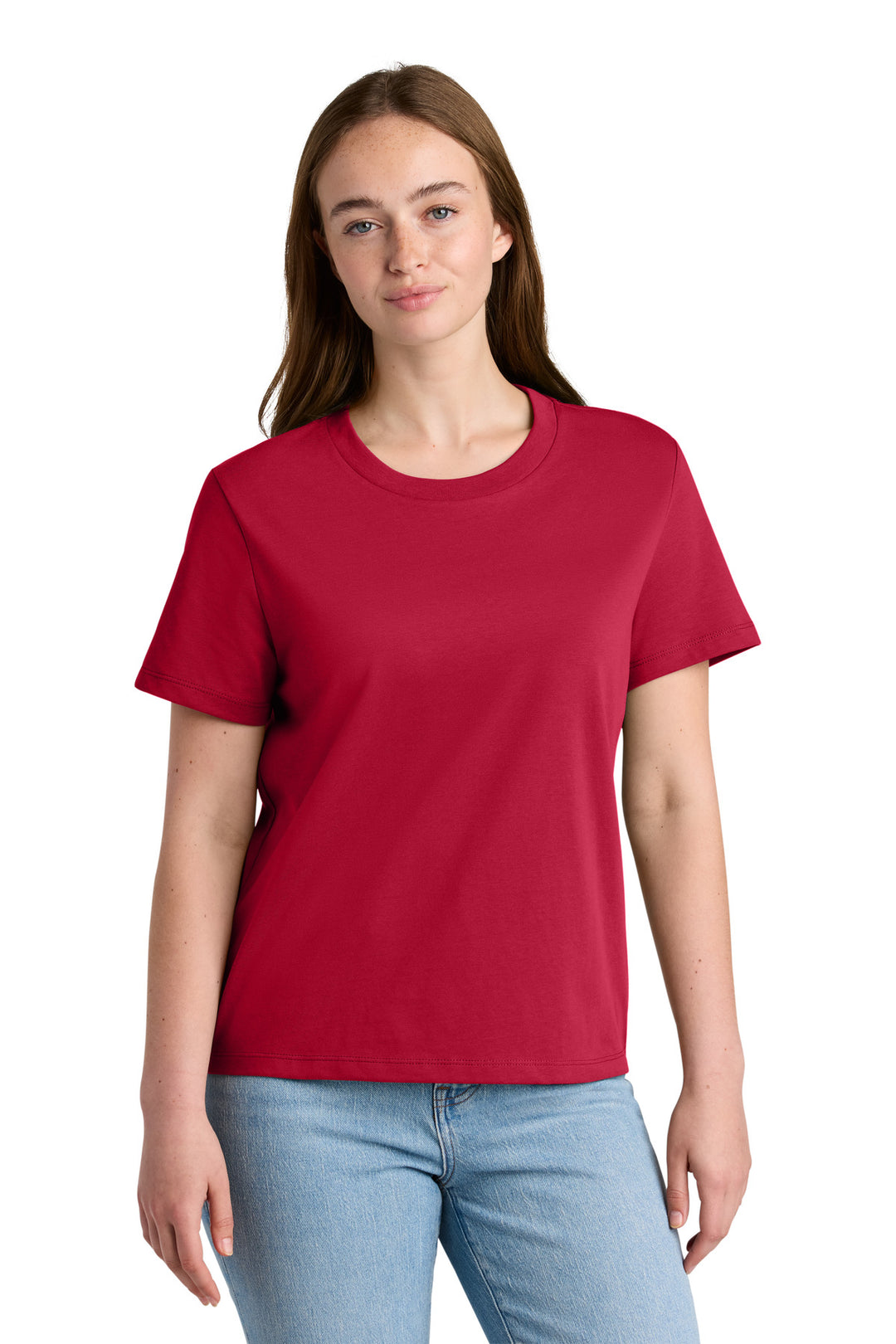 Front View of Red Stanley/Stella Women's Stella Muser Tee SXW002