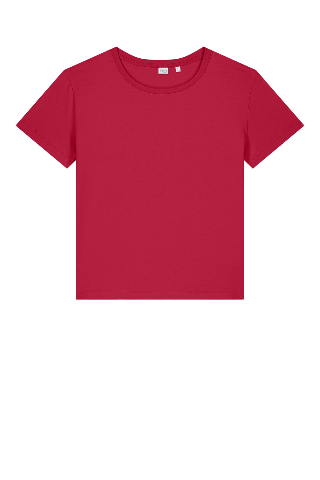 Front View of Red Stanley/Stella Women's Stella Serena Scoop Neck Tee SXW008