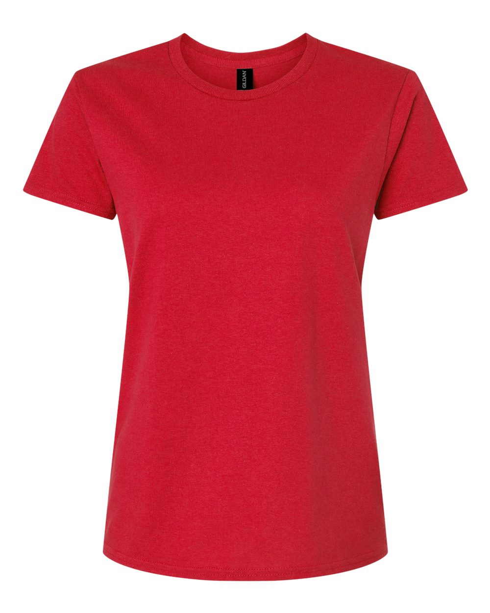 Front View of Red Ultra Cotton® Women’s T-Shirt - 2000L