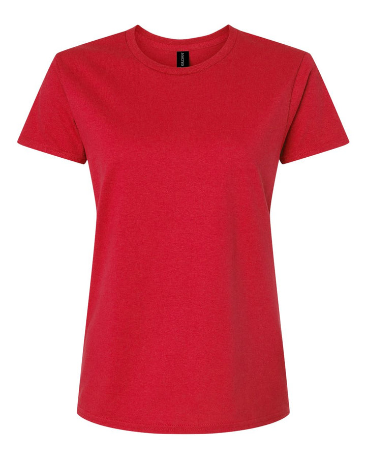Front View of Red Ultra Cotton® Women’s T-Shirt - 2000L