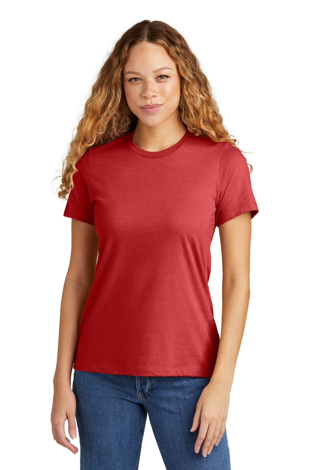 Front View of RedMist Gildan Softstyle Women's CVC T-Shirt 64001LCVC