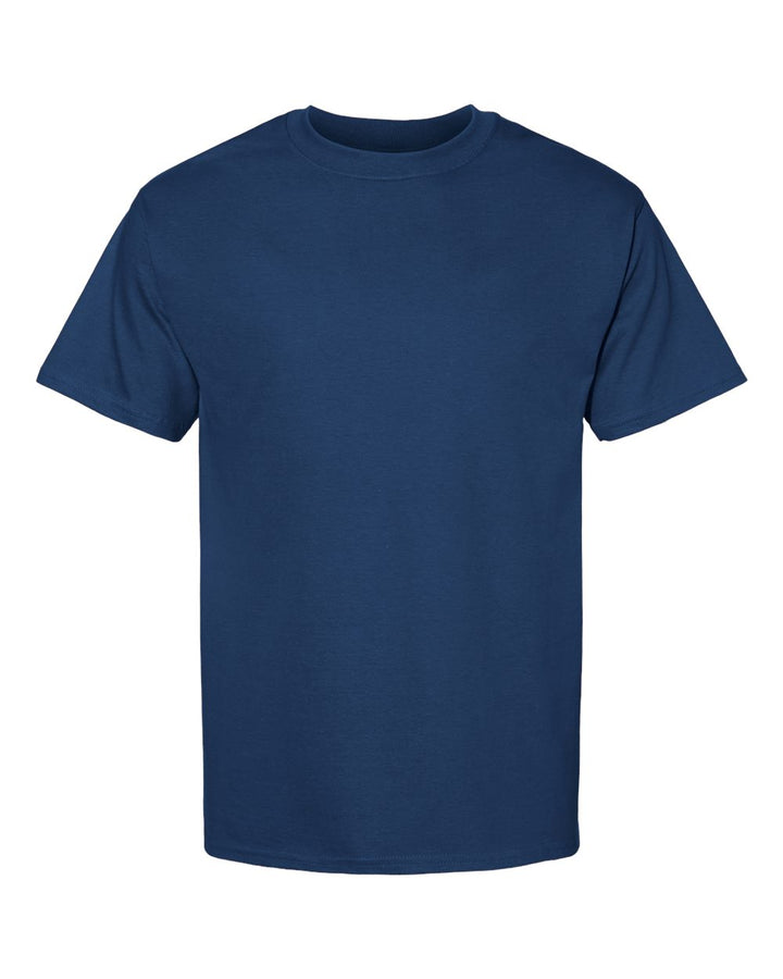 Front View of Regal Navy Beefy-T® T-Shirt - 5180