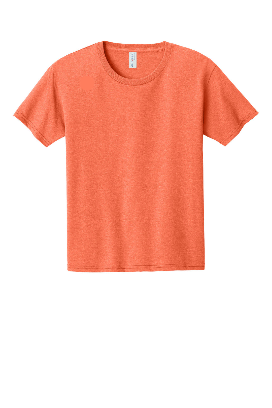 Front View of RetHtCoral Jerzees Classics Youth Cotton T-Shirt 363Y