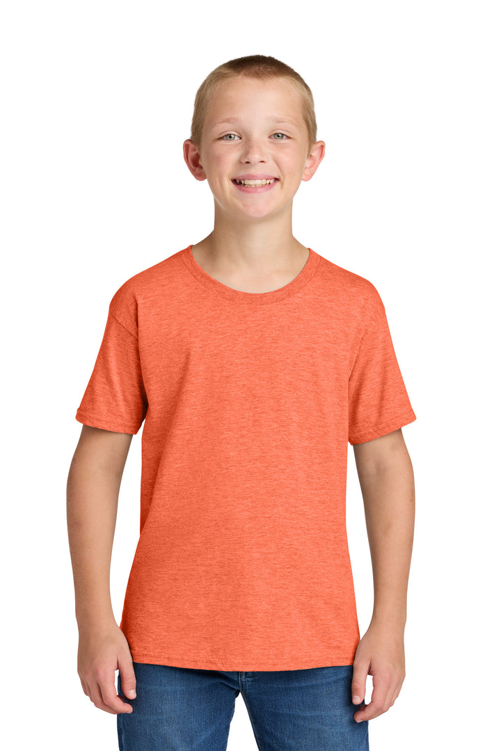 Front View of RetHtCoral Jerzees Classics Youth Cotton T-Shirt 363Y