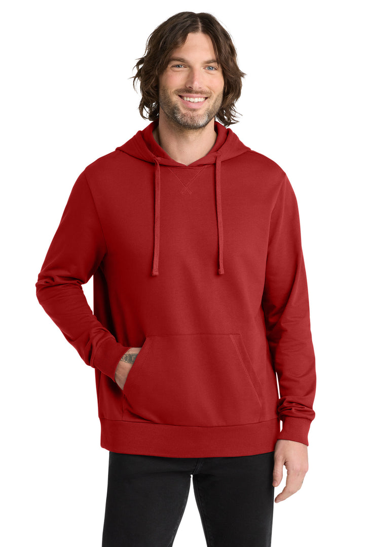 Front View of RevlutnRed Allmade Unisex Organic French Terry Pullover Hoodie AL4000
