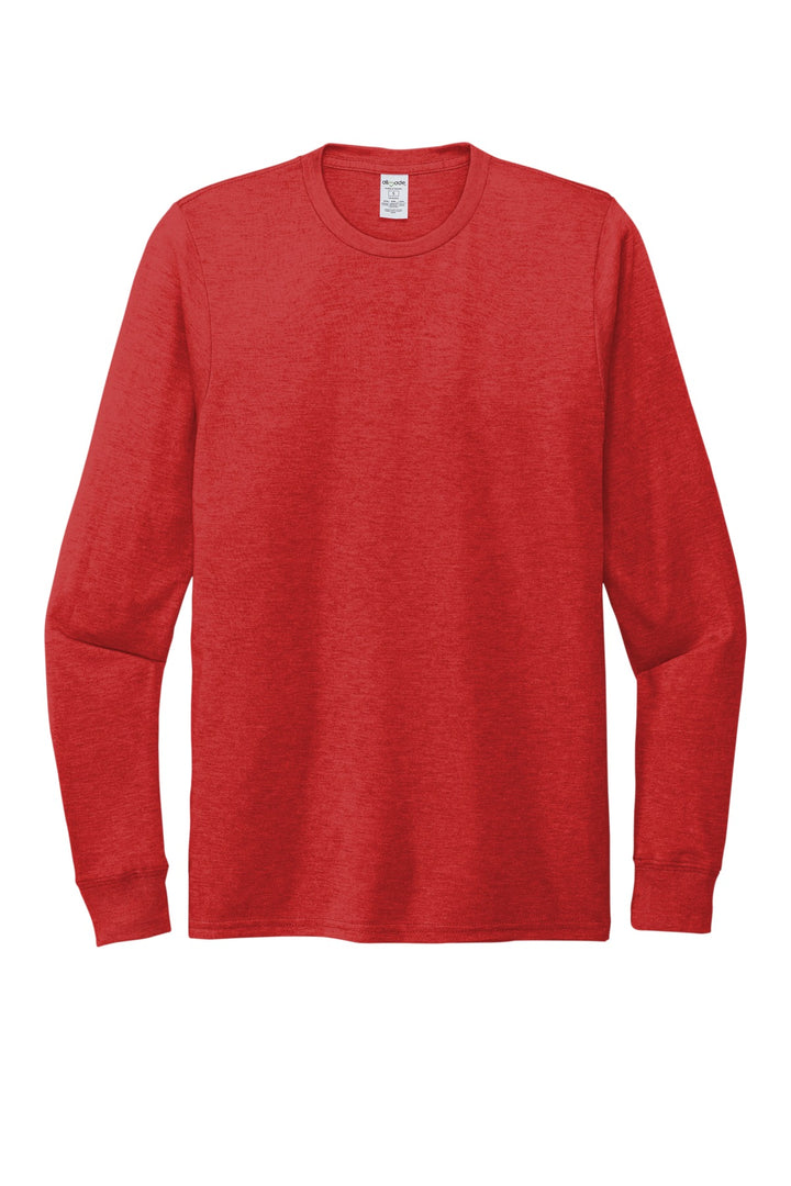 Front View of Rise Up Red Allmade Unisex Tri-Blend Long Sleeve Tee AL6004