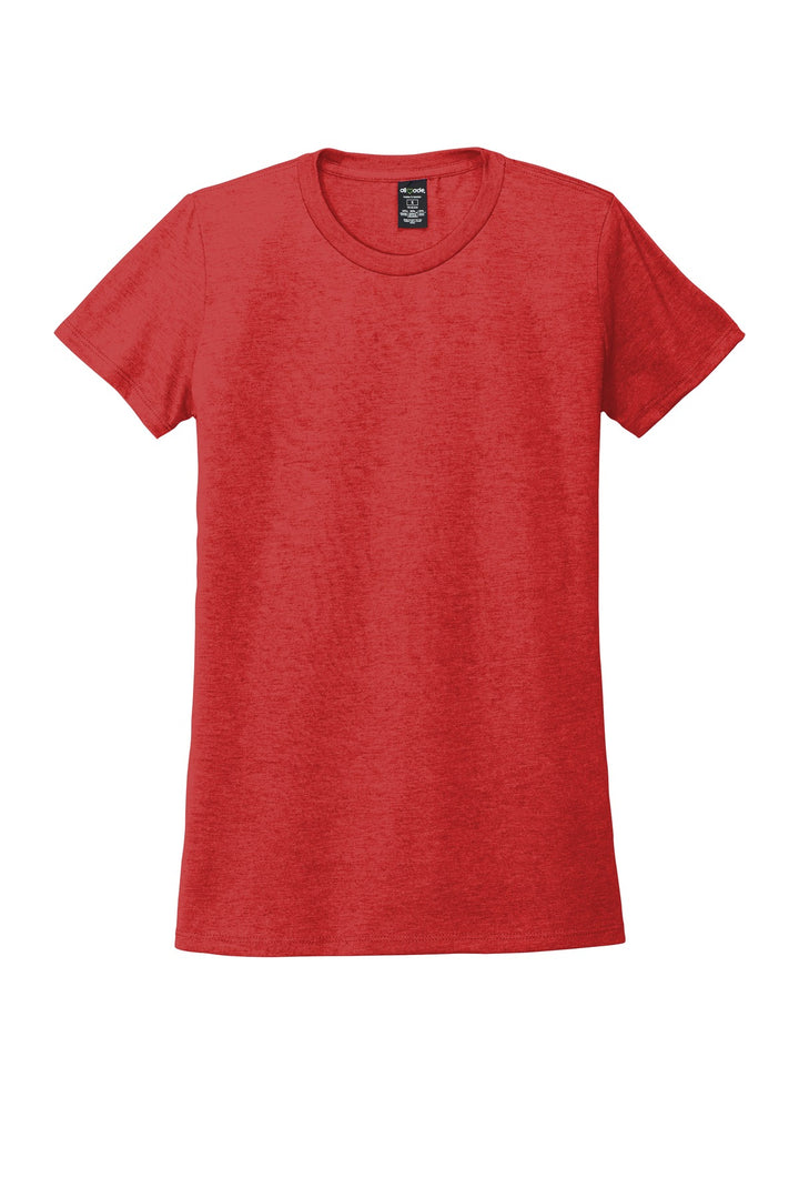 Front View of Rise Up Red Allmade Women's Tri-Blend Tee AL2008