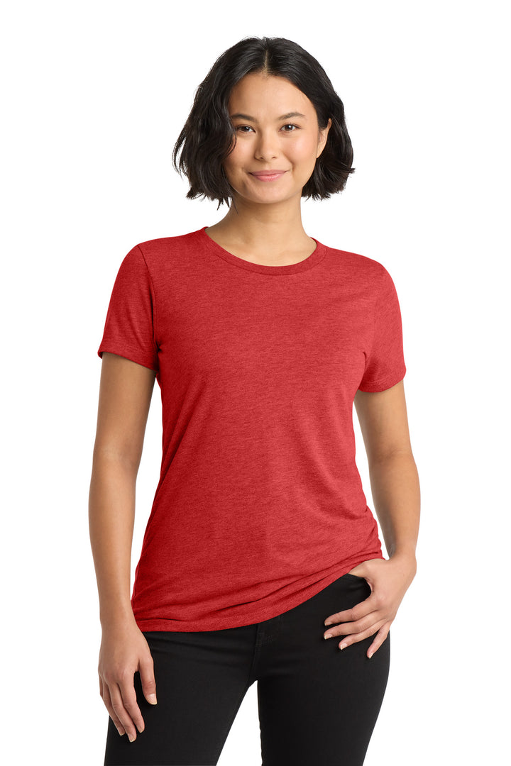 Front View of Rise Up Red Allmade Women's Tri-Blend Tee AL2008
