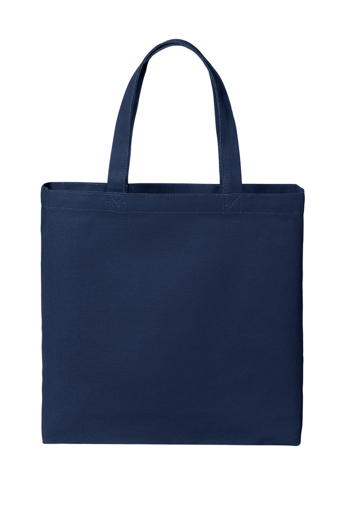 Front View of RiverBlNv Port Authority Cotton Canvas Tote BG424