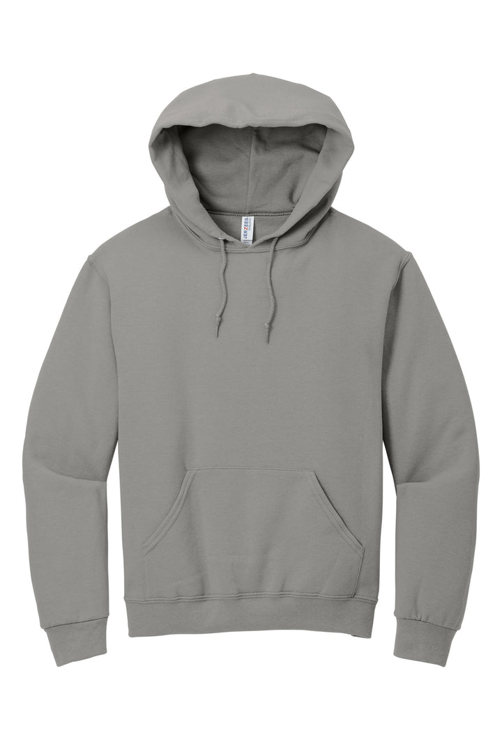 Front View of Rock Jerzees NuBlend Pullover Hooded Sweatshirt. 996M