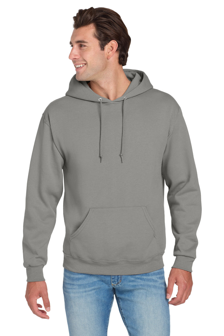 Front View of Rock Jerzees NuBlend Pullover Hooded Sweatshirt. 996M
