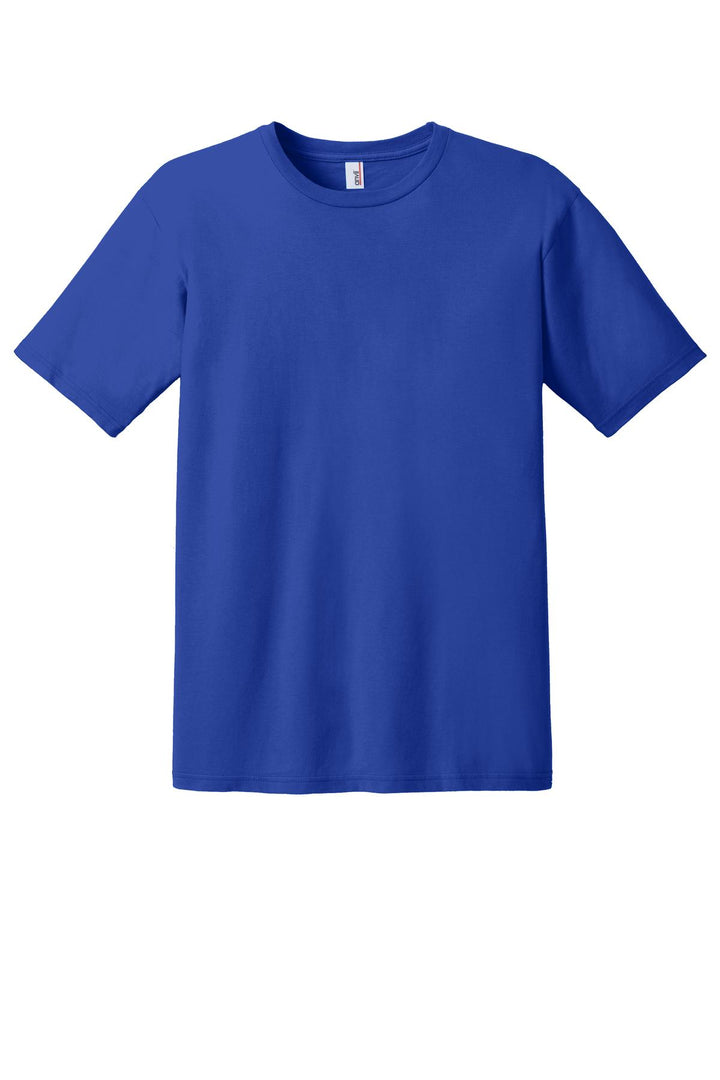 Front View of Royal Blue Gildan 100% Ring Spun Cotton T-Shirt. 980