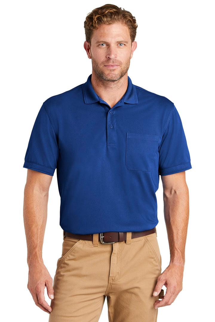 Front View of Royal CornerStone Industrial Snag-Proof Pique Pocket Polo. CS4020P