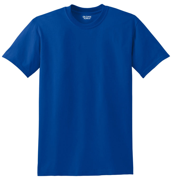 Front View of Royal Gildan DryBlend 50 Cotton/50 Poly T-Shirt. 8000