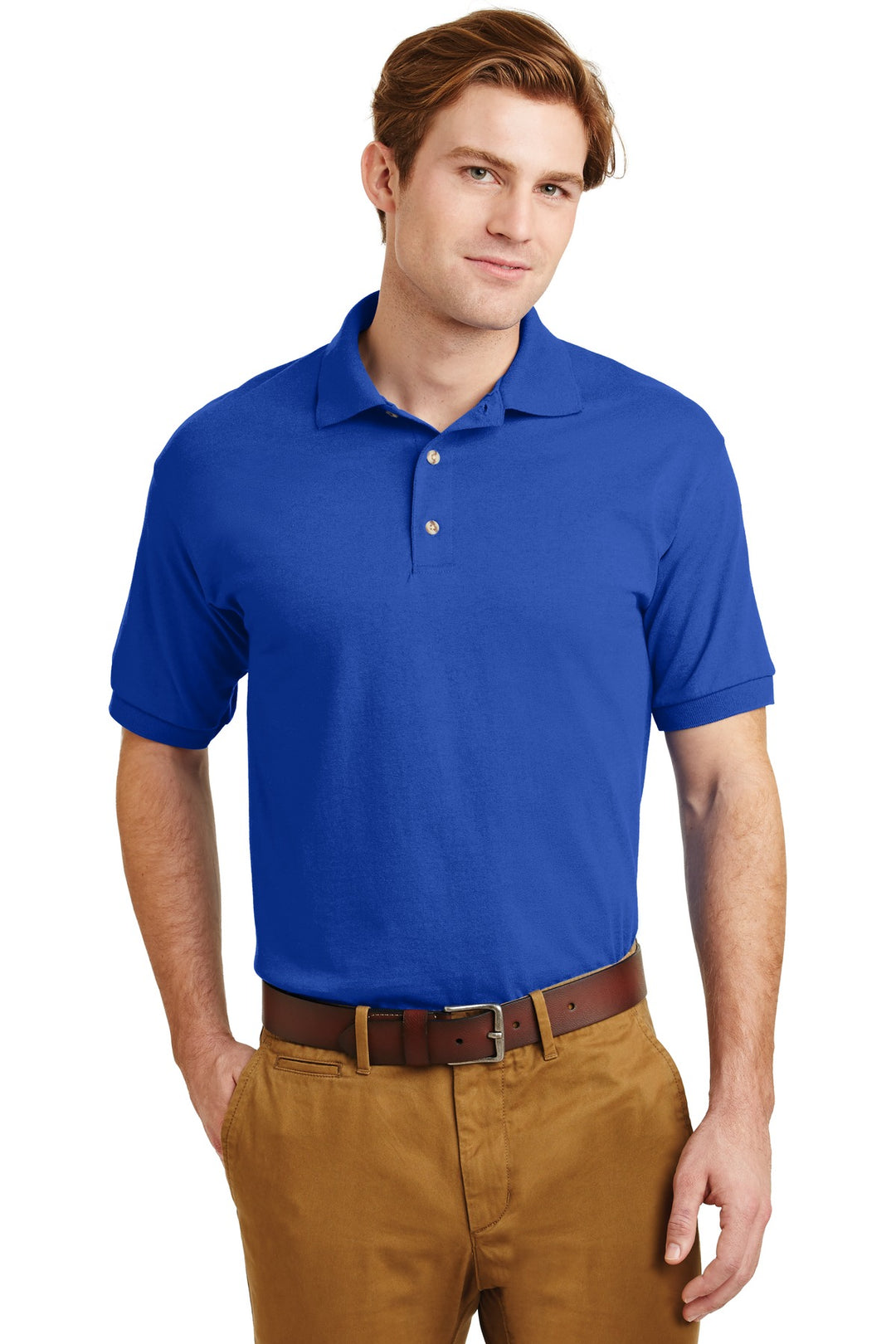 Front View of Royal Gildan - DryBlend 6-Ounce Jersey Knit Sport Shirt. 8800
