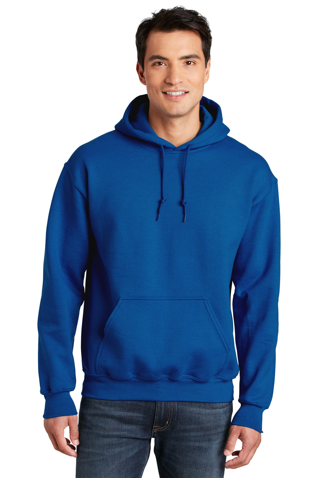 Front View of Royal Gildan - DryBlend Pullover Hooded Sweatshirt. 12500