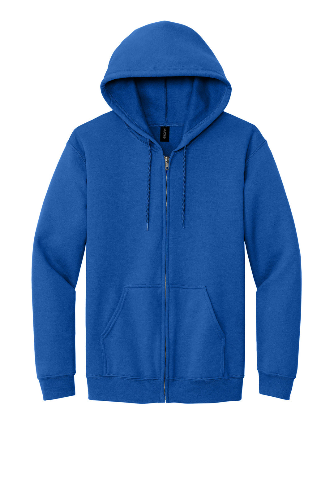 Front View of Royal Gildan - Heavy Blend Full-Zip Hooded Sweatshirt. 18600