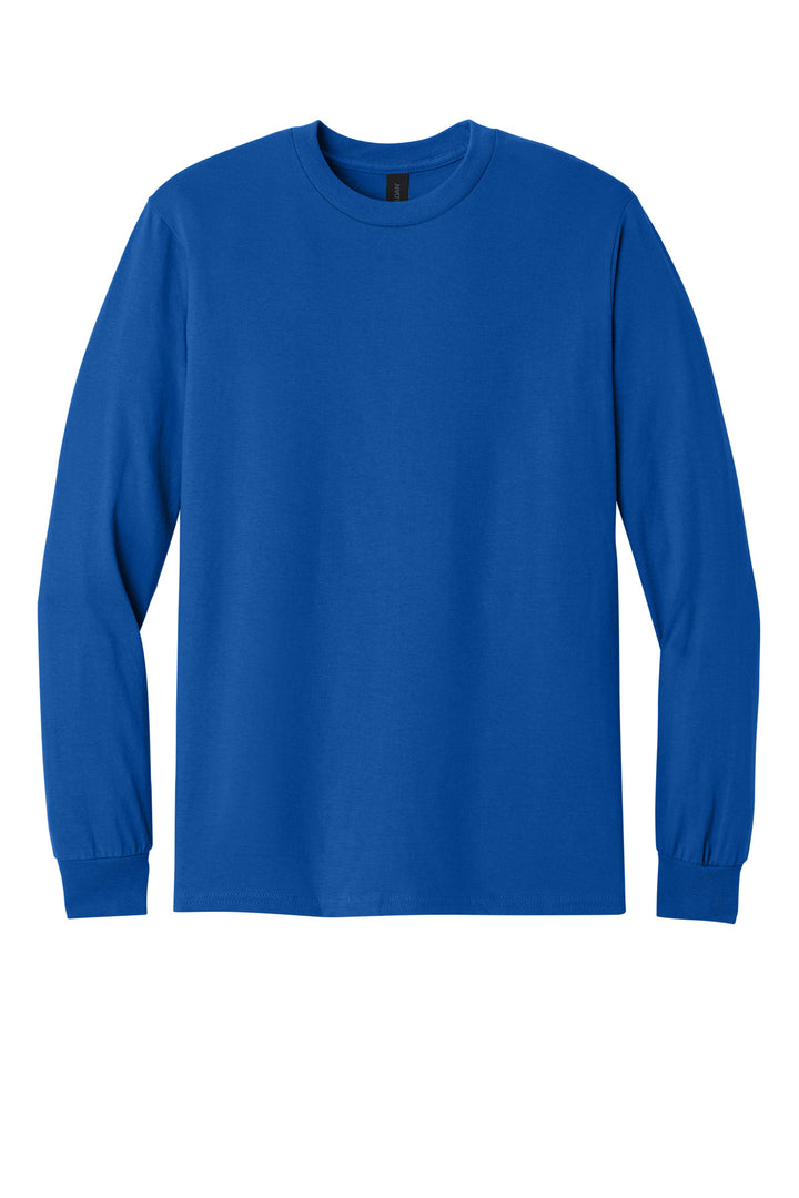 Front View of ROYAL Gildan - Heavy Cotton 100% Cotton Long Sleeve T-Shirt. 5400