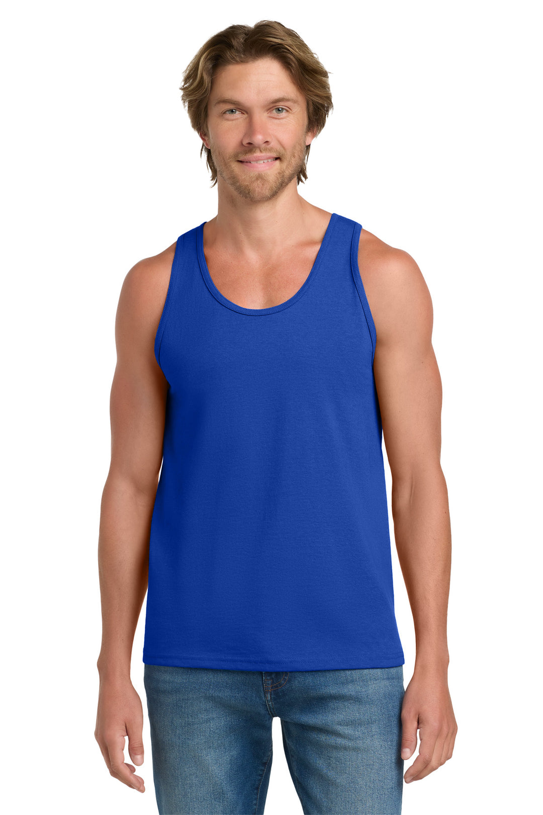 Front View of Royal Gildan - Ultra Cotton 100% US Cotton Tank Top. 2200