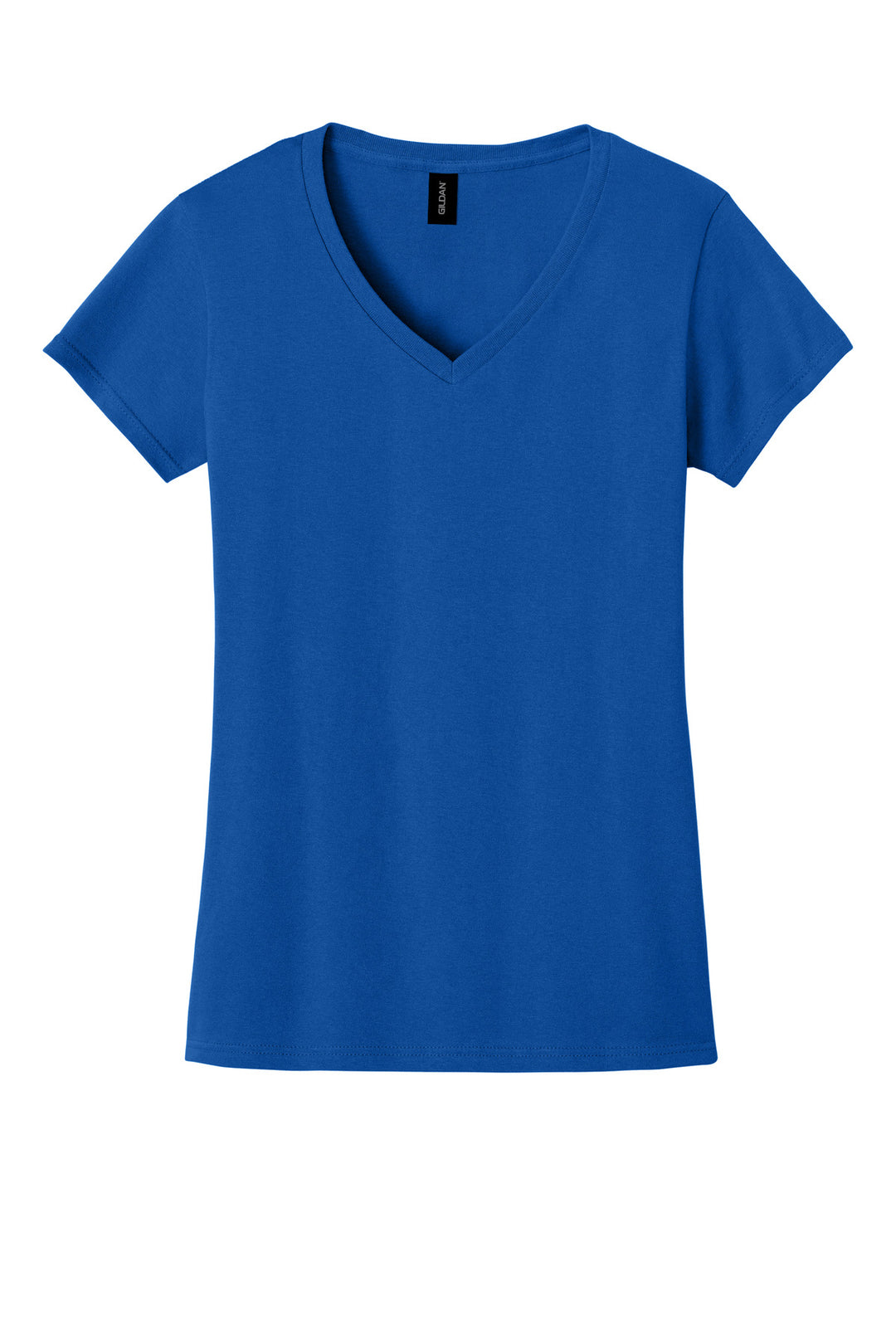 Front View of Royal Gildan Women's Heavy Cotton 100% Cotton V-Neck T-Shirt. 5V00L