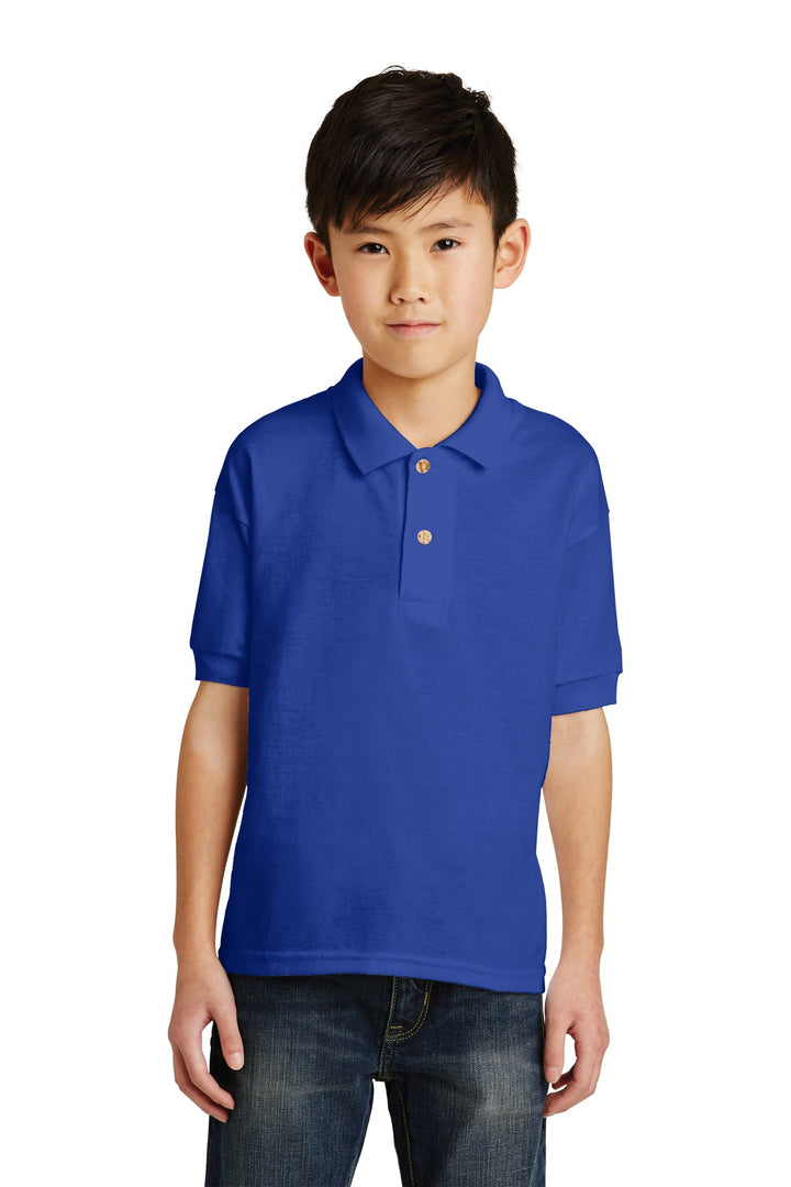 Front View of Royal Gildan Youth DryBlend 6-Ounce Jersey Knit Sport Shirt. 8800B