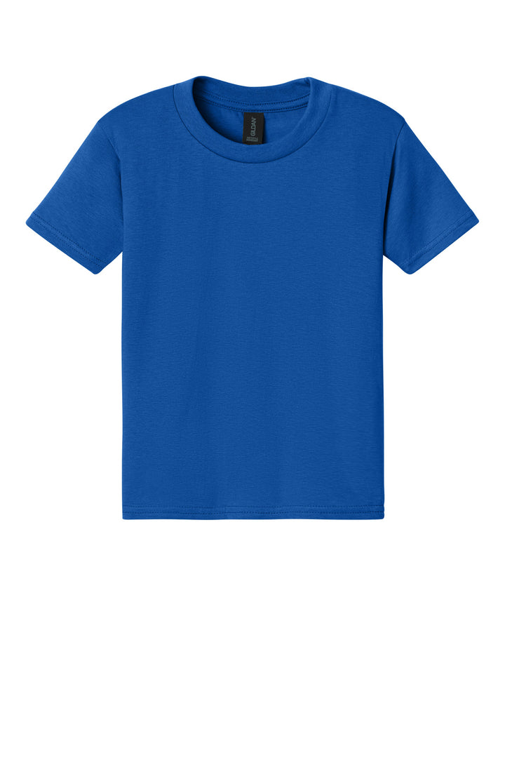 Front View of Royal Gildan Youth Softstyle Midweight Tee 65000B