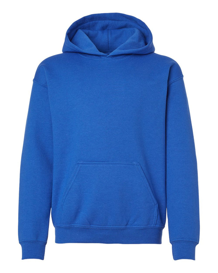 Front View of Royal Heavy Blend™ Youth Hooded Sweatshirt - 18500B