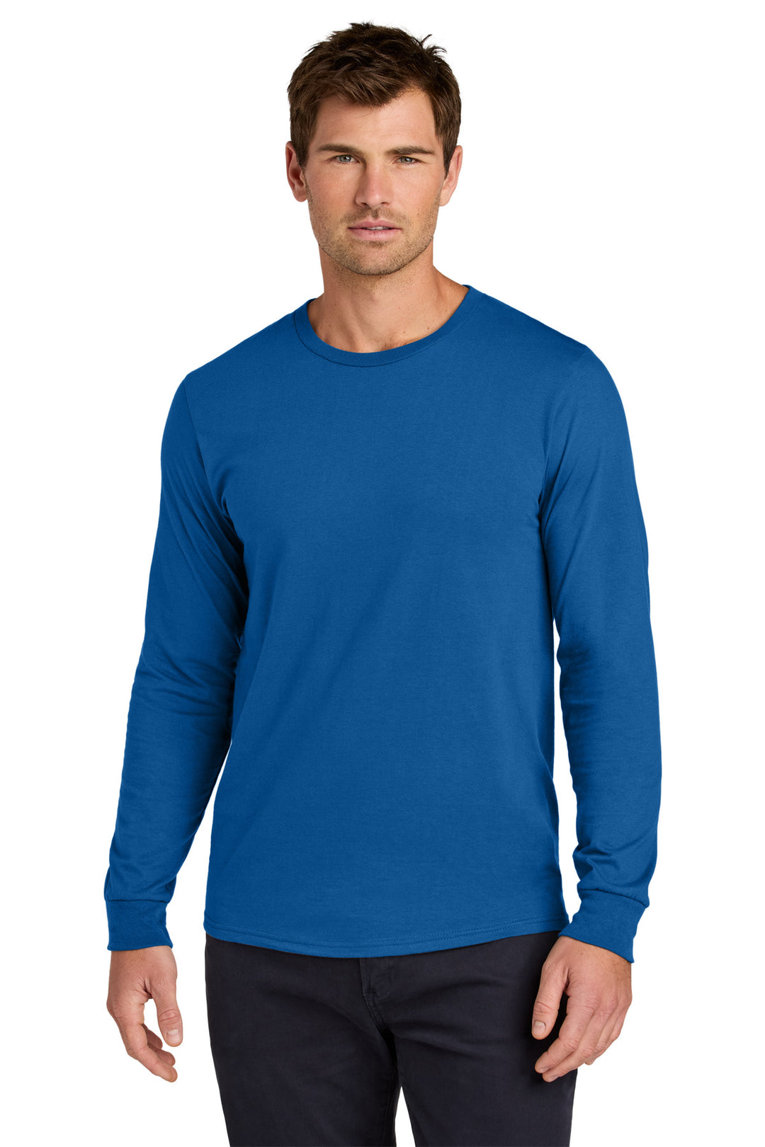 Front View of Royal Jerzees Classics Unisex Cotton Long Sleeve T-Shirt 363L