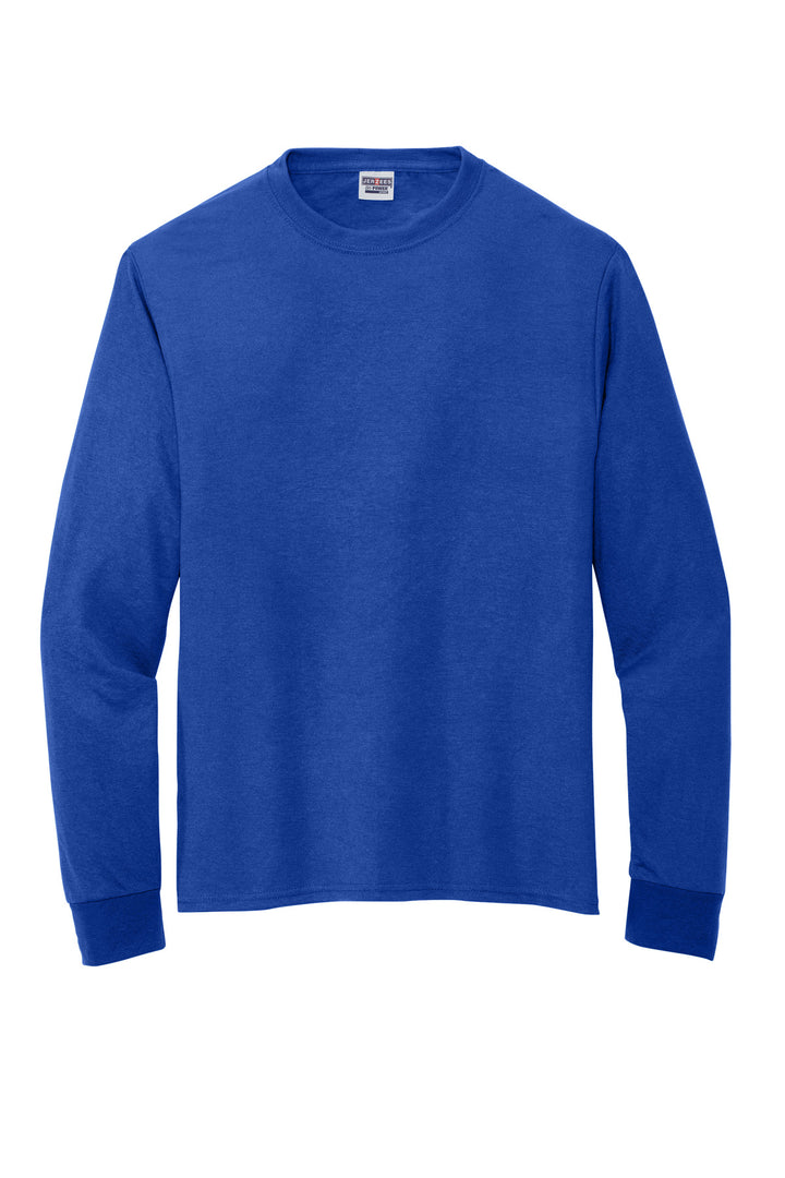 Front View of Royal Jerzees Dri-Power 100% Polyester Long Sleeve T-Shirt 21LS