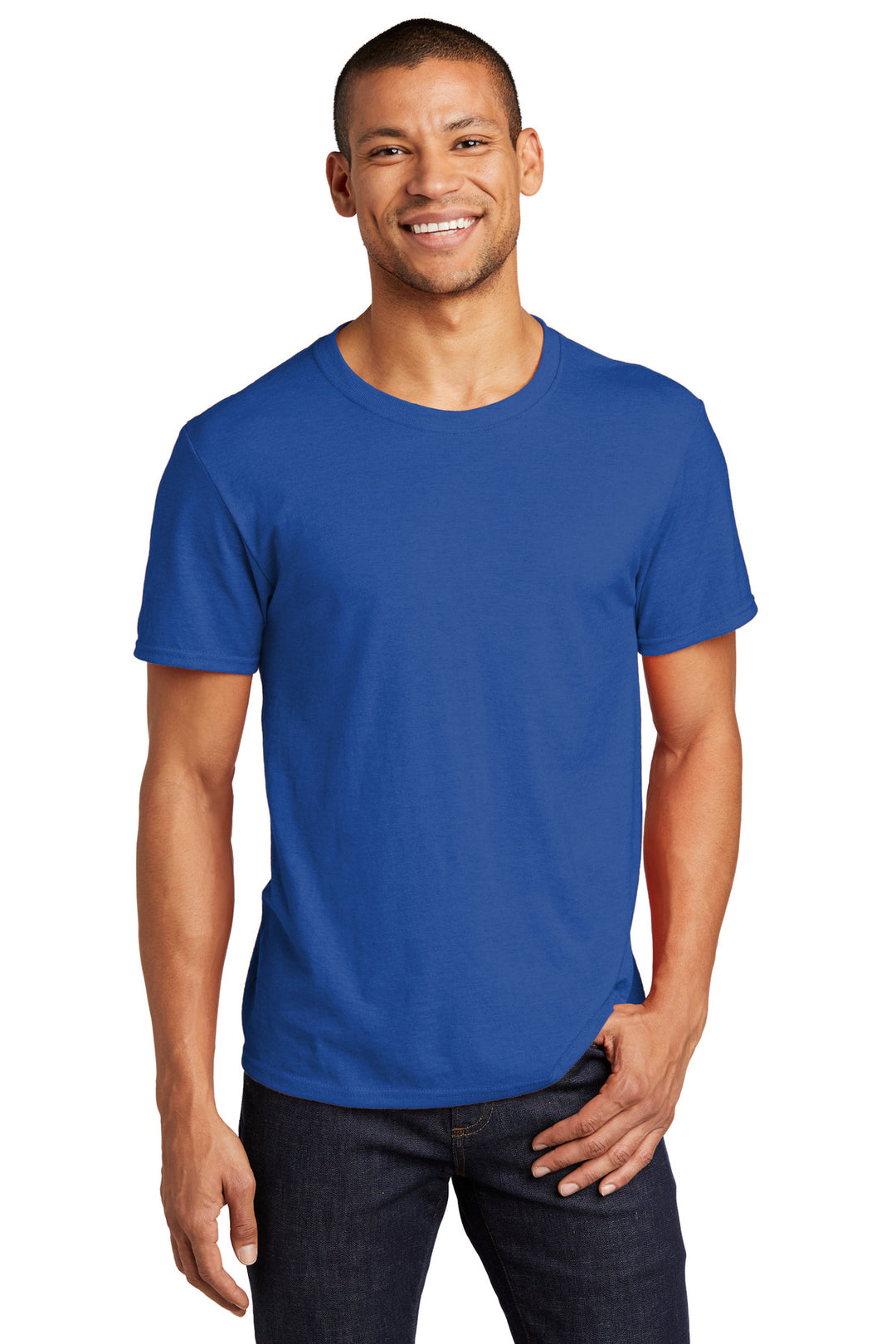 Front View of Royal Jerzees Premium Blend Ring Spun T-Shirt 560M
