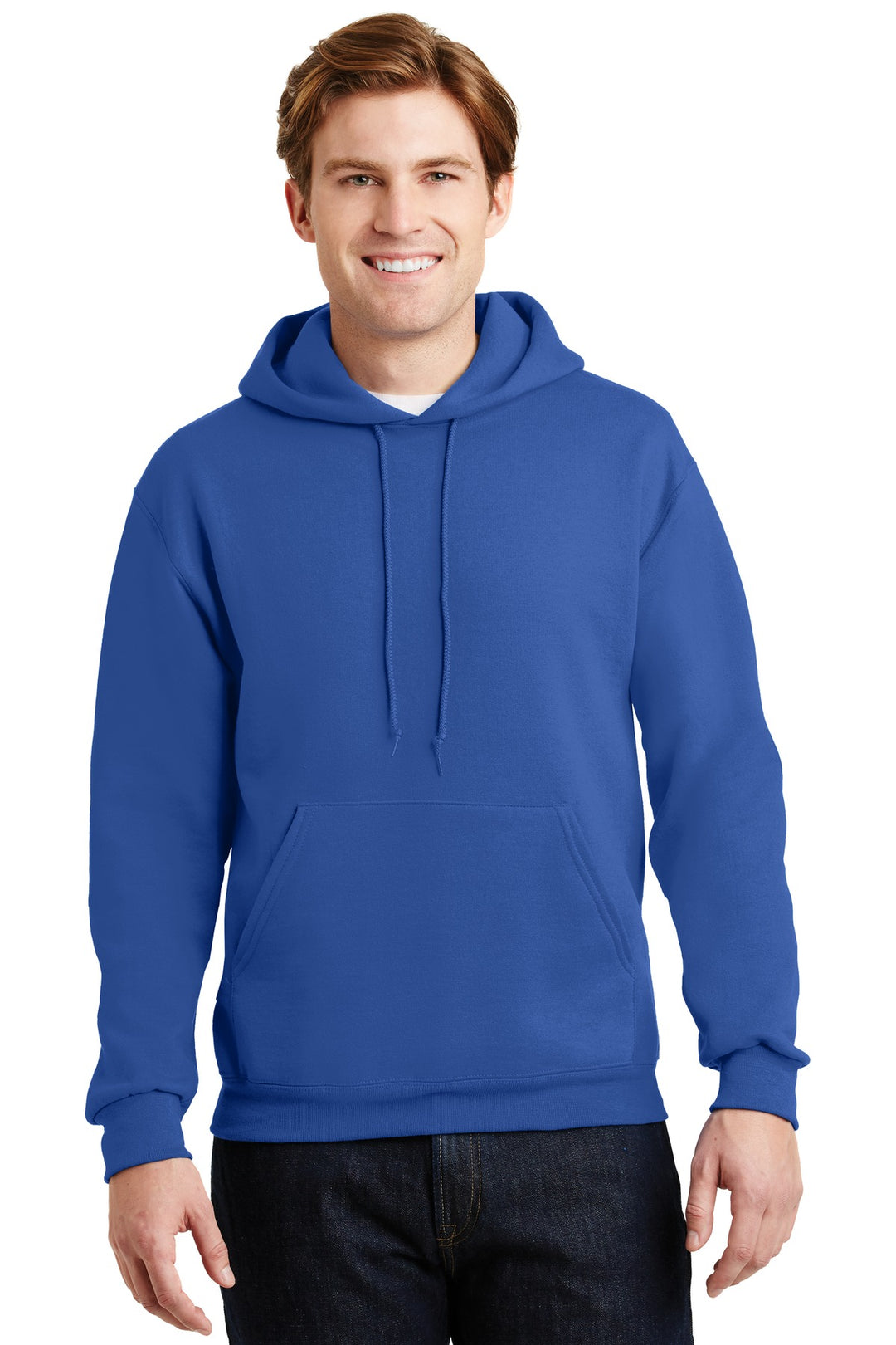 Front View of Royal Jerzees Super Sweats NuBlend - Pullover Hooded Sweatshirt. 4997M