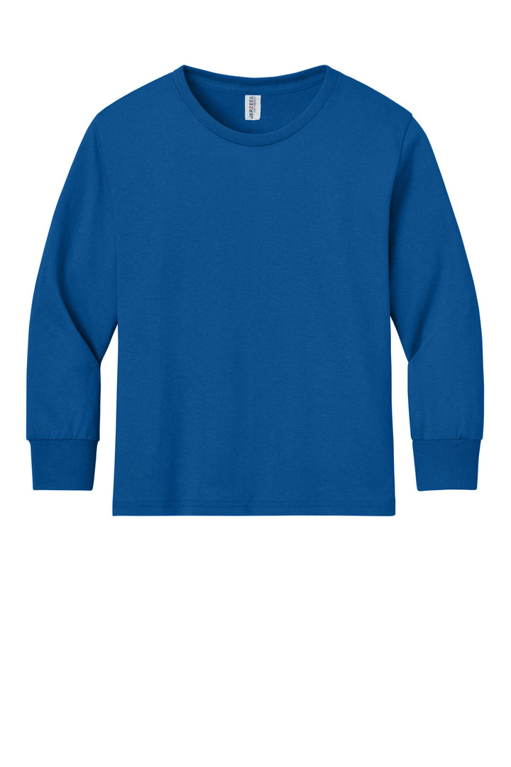 Front View of Royal Jerzees Youth Dri-Power 50/50 Cotton/Poly Long Sleeve 29BL