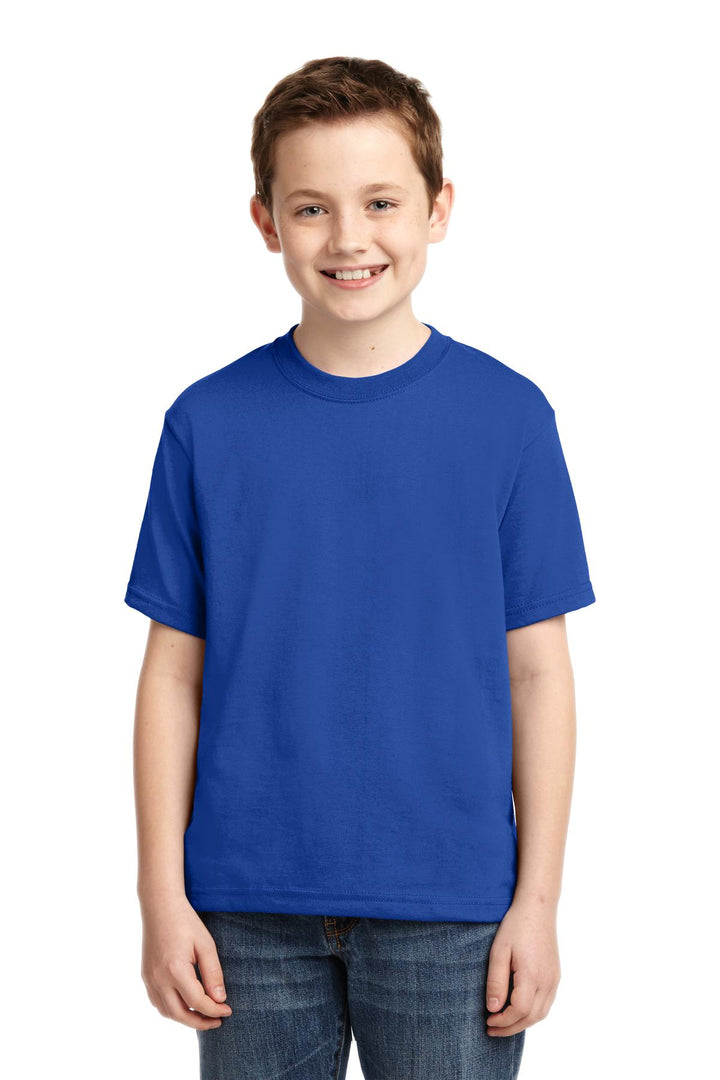 Front View of Royal Jerzees - Youth Dri-Power 50/50 Cotton/Poly T-Shirt. 29B