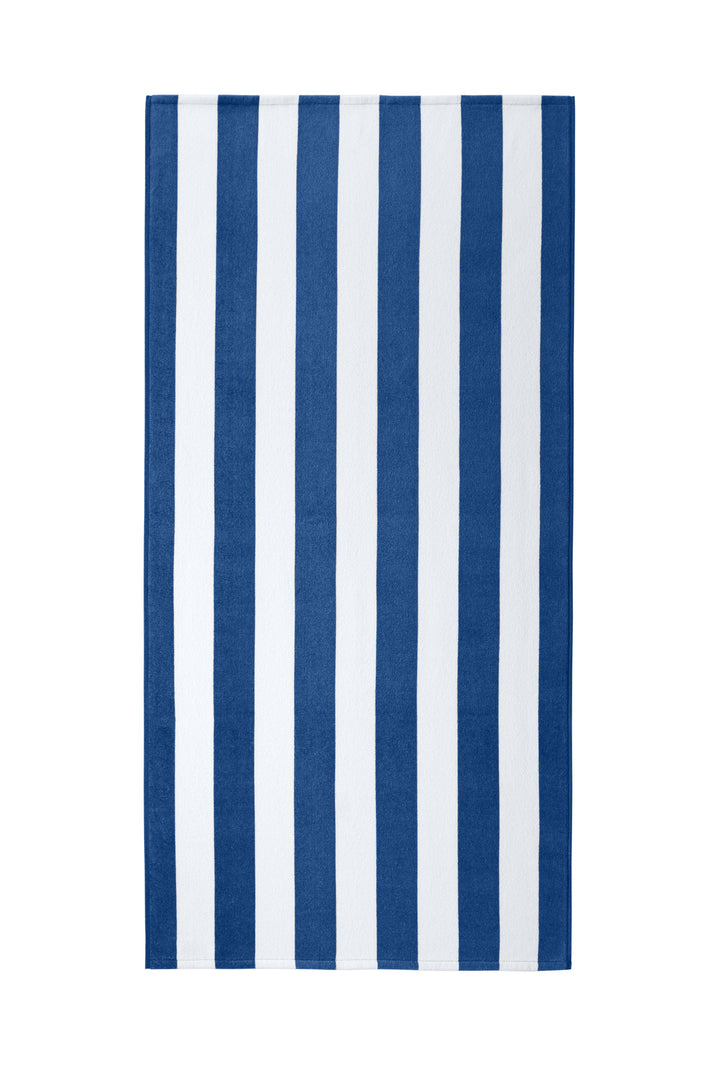 Front View of Royal Port Authority Value Cabana Stripe Beach Towel PT45