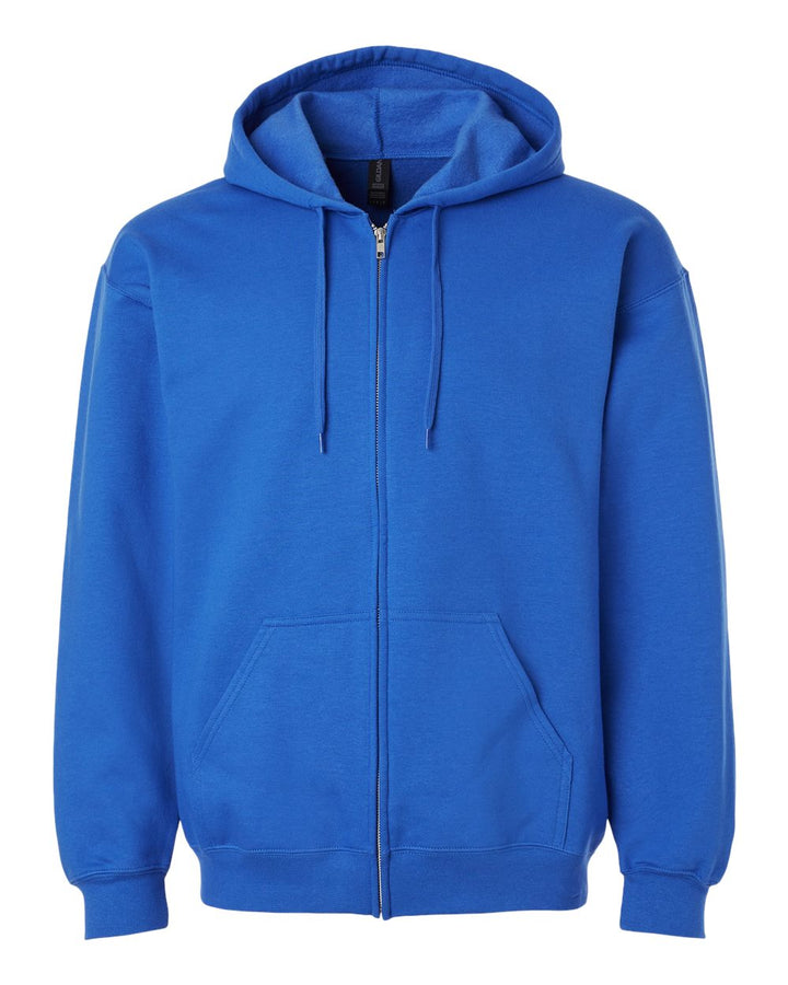 Front View of Royal Softstyle® Full-Zip Hooded Sweatshirt - SF600