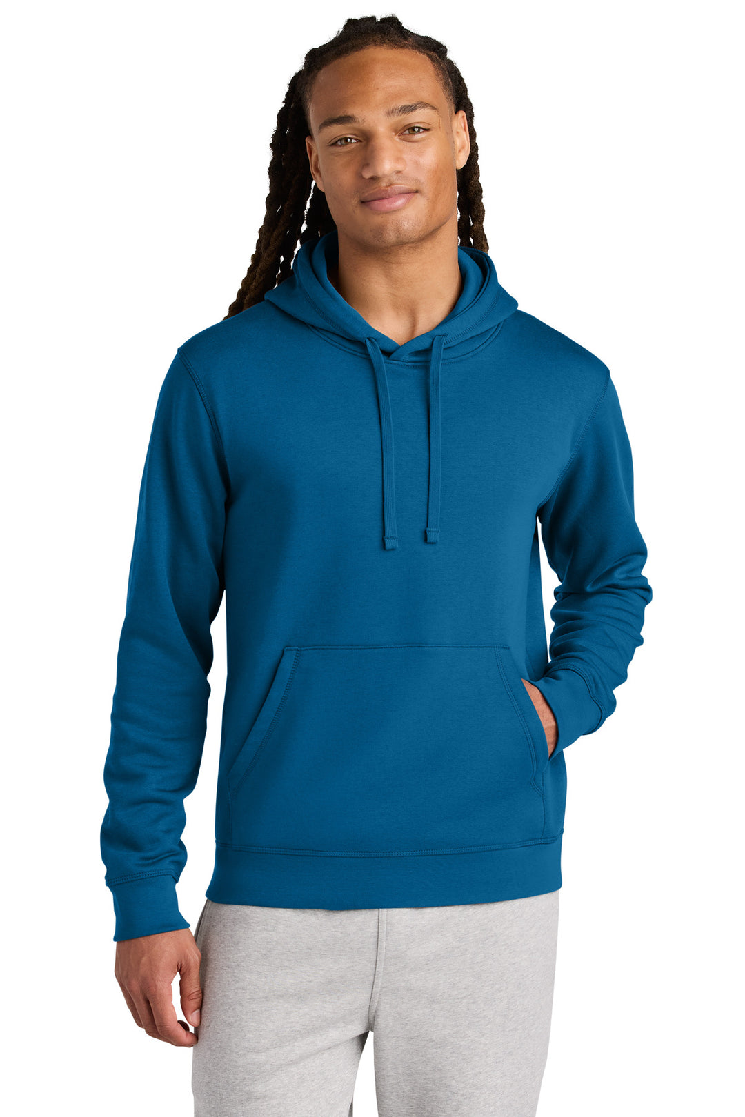 Front View of RoyalBlue Stanley/Stella Unisex Drummer 2.0 Hooded Sweatshirt SXU009