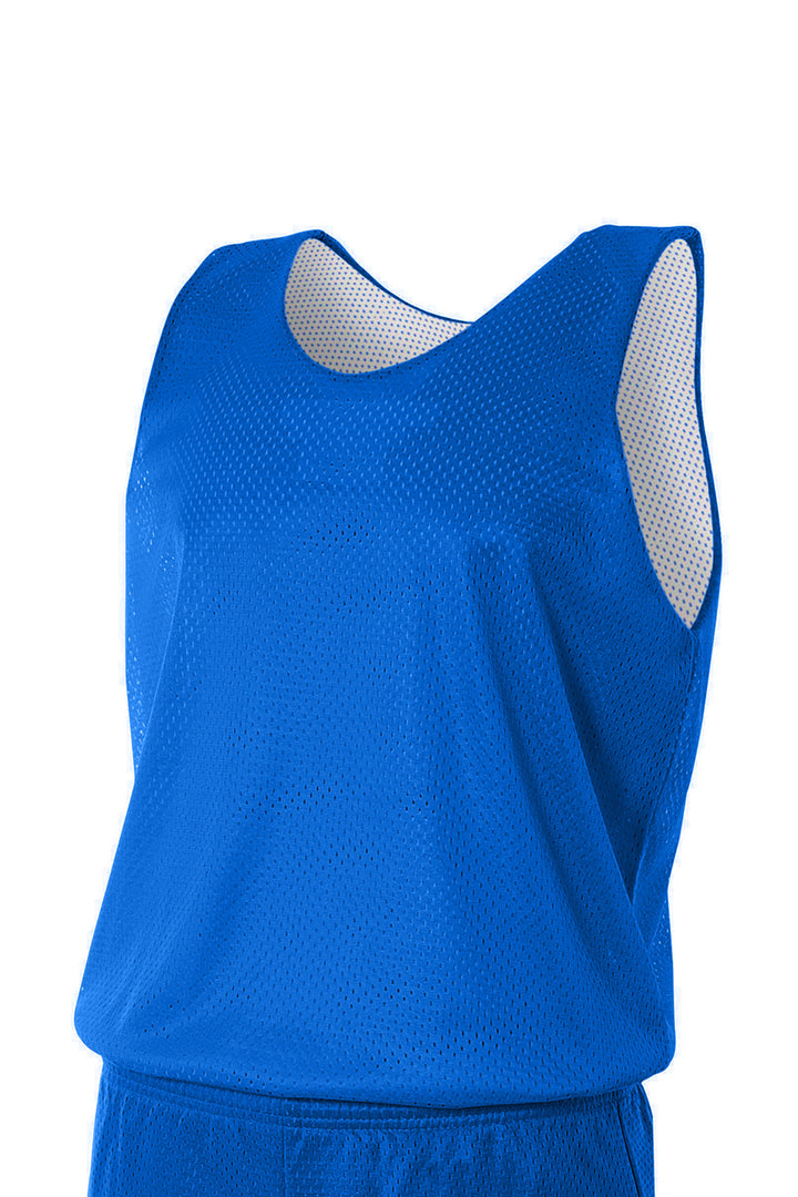Front View of Royal/Wht A4 Sprint Reversible Mesh Tank A4NF1270