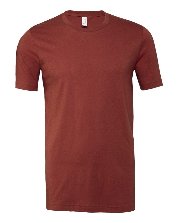 Front View of Rust Jersey Tee - 3001
