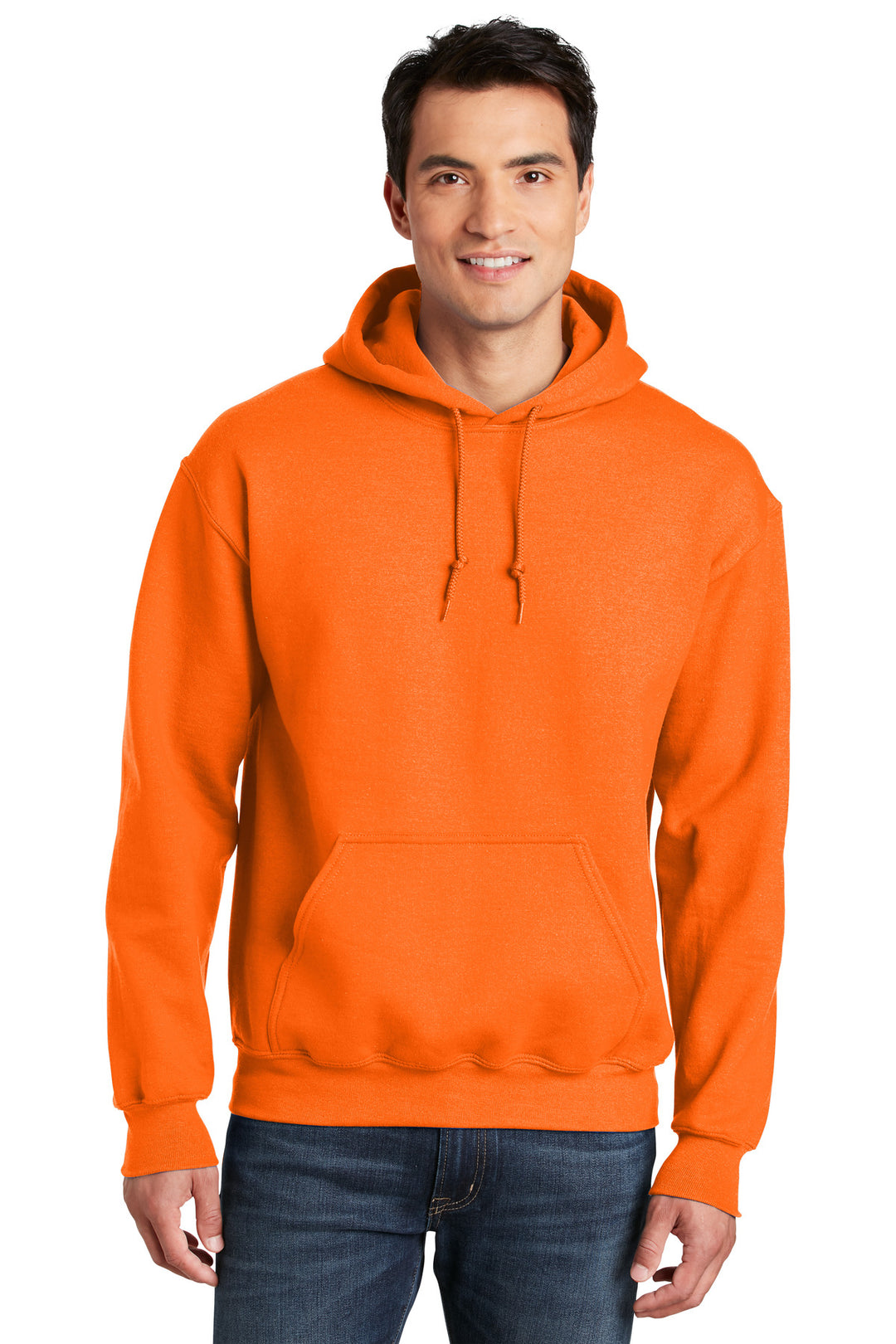 Front View of S Orange Gildan - DryBlend Pullover Hooded Sweatshirt. 12500