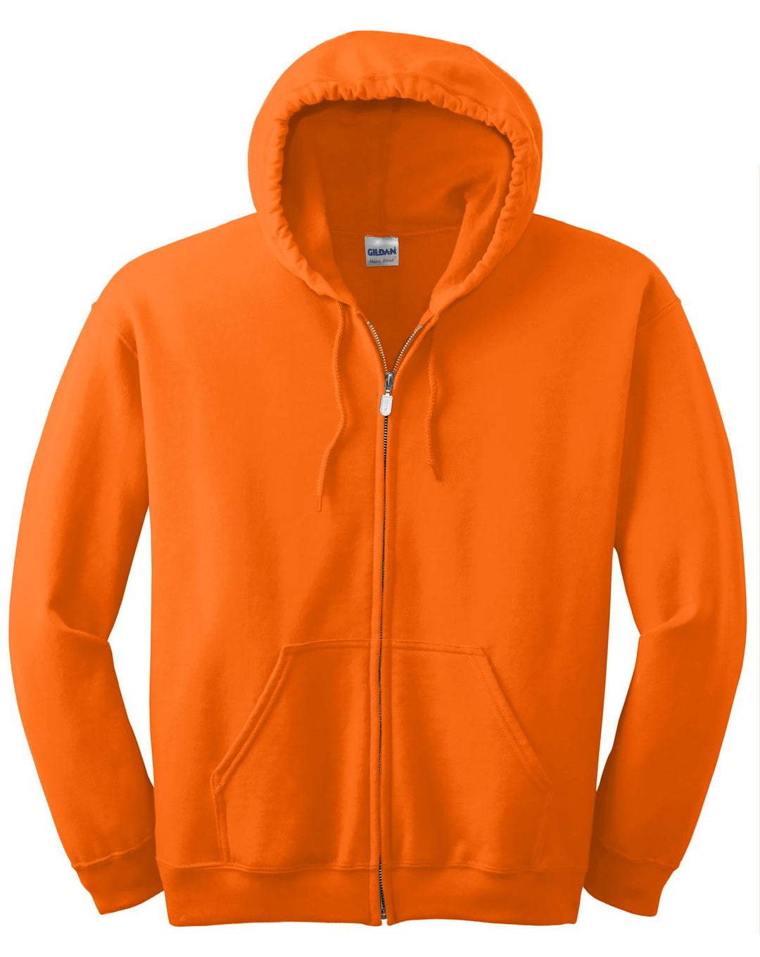 Front View of S Orange Gildan - Heavy Blend Full-Zip Hooded Sweatshirt. 18600
