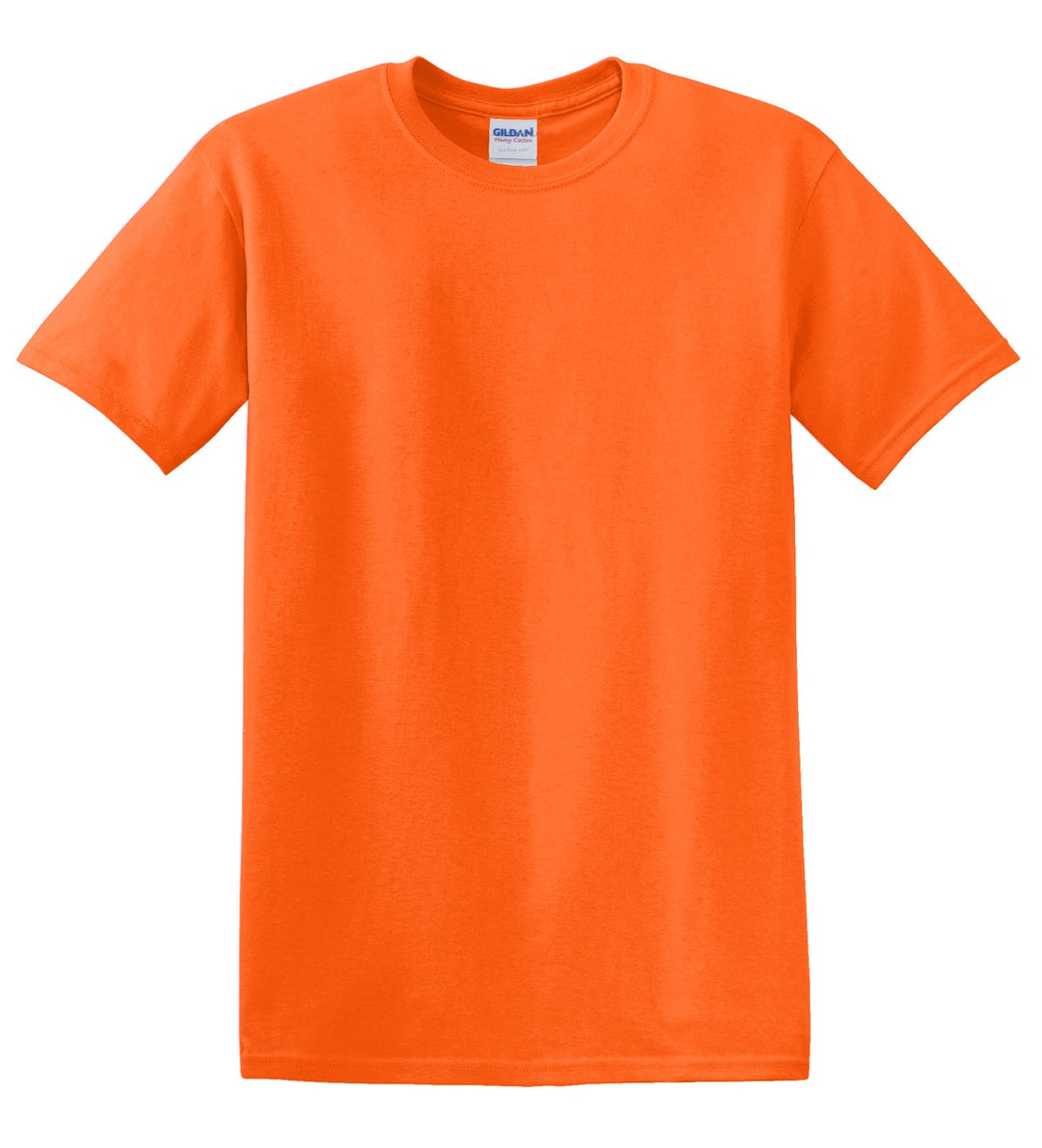 Front View of S Orange Gildan - Heavy Cotton 100% Cotton T-Shirt. 5000