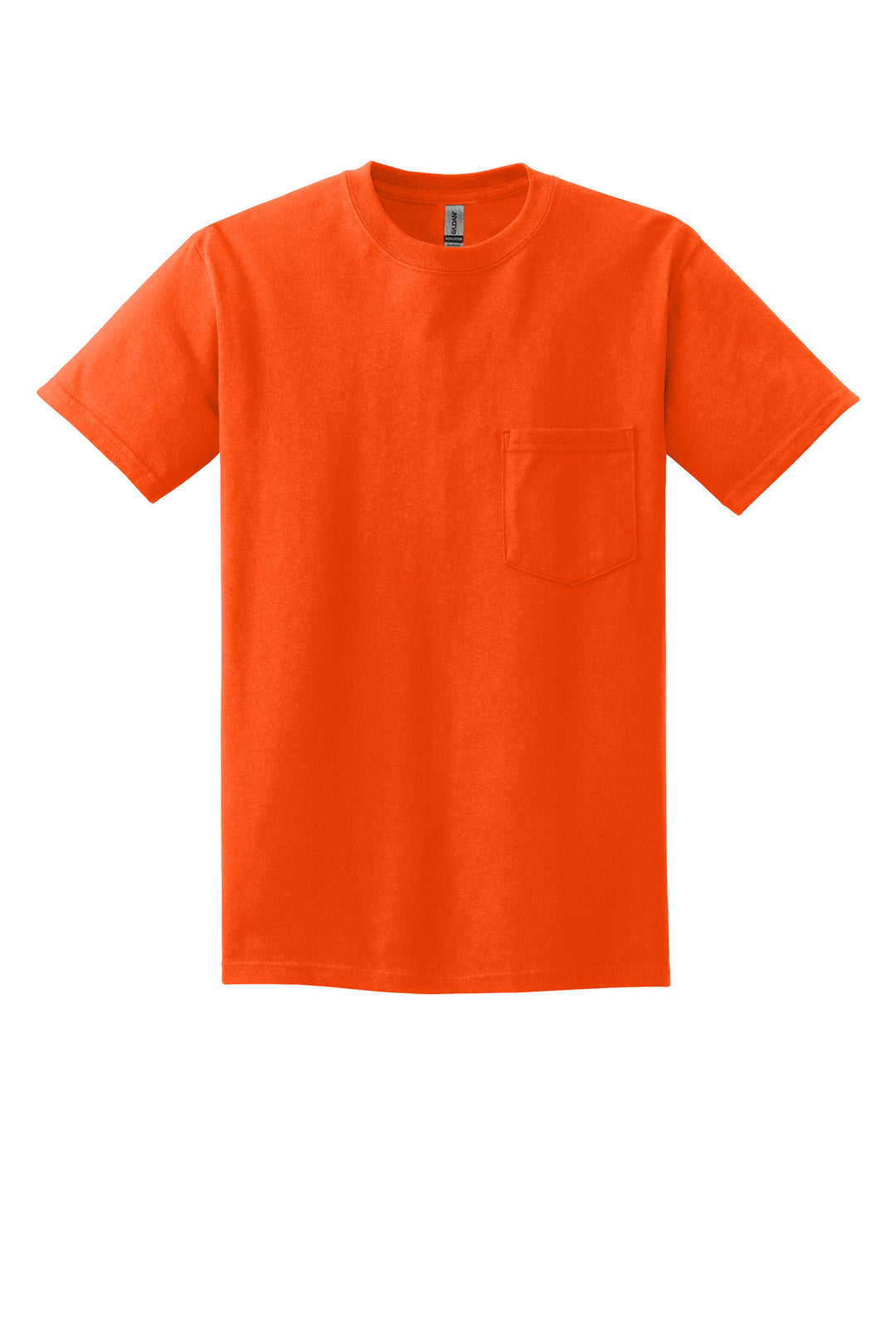 Front View of S Orange Gildan - Ultra Cotton 100% US Cotton T-Shirt with Pocket. 2300