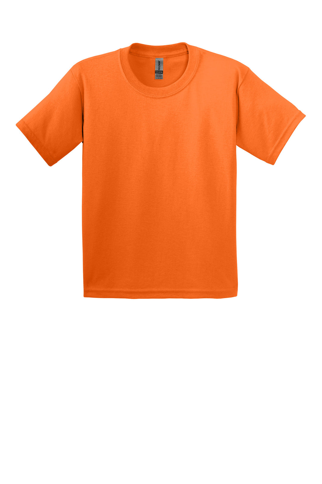 Front View of S Orange Gildan - Youth Ultra Cotton 100% US Cotton T-Shirt. 2000B